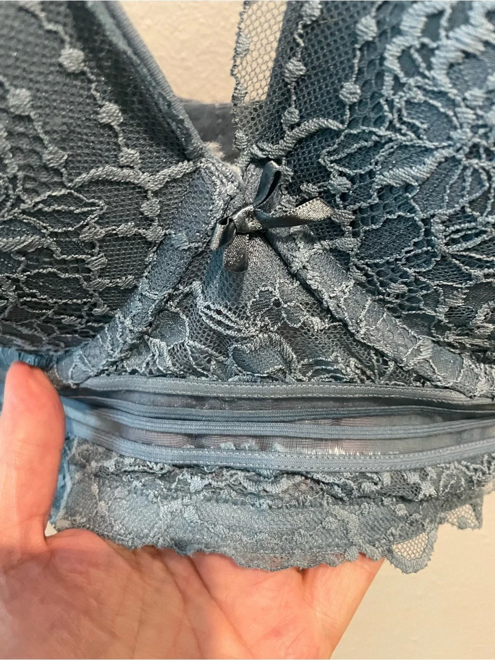 Cacique Lace Longline Bra — Slate Blue